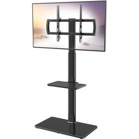 Ht2002b Hemudu Universal Floor Tv Stand With Mount 80 Degree Swivel Height Adjustable And Sp