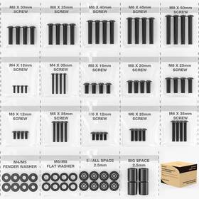 Hemudu Hta001-1 Tv Mount Screws Universal Installation Hardware Kit Includes M4 M5 M6 M8 S
