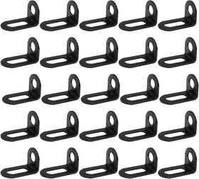 31865 Heyous 15pcs Metal Right Angle Bracket Slotted L Black 30mm