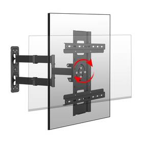 51.06.009 Hillport Dy3260 55 Vertical Tv Wall Mount Swivel Tilt Rotate Arm Fits Most 32-60 Inch
