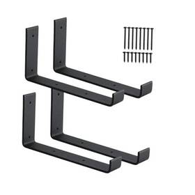 Hmh6158 6158 Shelf Brackets Heavy Duty 9 Inch J Bracket With Lip Industrial 4 Pack