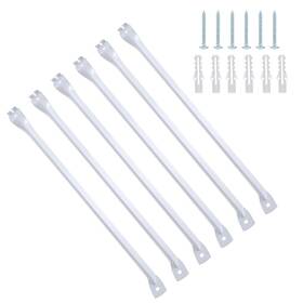 Hofurme 657894 1 Ikctjdsa 6 Pcs Support Brackets For Wire Shelving 17 Inches Closet Shelf Silver
