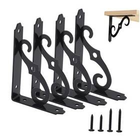 Hmh-6188 Home Master Hardware Shelf Brackets 10 Inch Black Heavy Duty