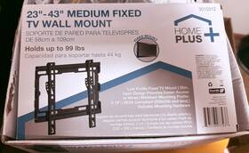 3010312 Home Plus Medium Fixed Tv Wall Mount 23-43 In 99 Lbs 200x200 Vesa Black
