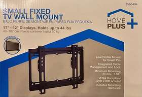 3566494 Home Plus Small Fixed Tv Wall Mount Fits Size 17 Inch -42 Holds Up To 44 Lbs
