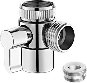 22414686 Homfanseec G1/2 Shower Diverter Valve 3 Way 46x21.1x23mm/1.81x0.83x0.91inch Silver