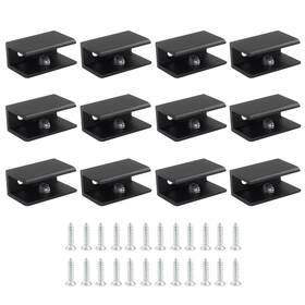 Zc202404152752 Hordion 12 Pack Square Glass Clamp Suitable For 5-8 Mm Thick Black Zc202404152752 Hordion 12 Pack Square Glass Clamp Suitable For 5-8 Mm Thick Black