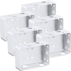 Hotop-treatments-f352 Hotop 6 Pcs Blind Brackets 2 Inch Low Profile Box Mounting Bracket One Size White