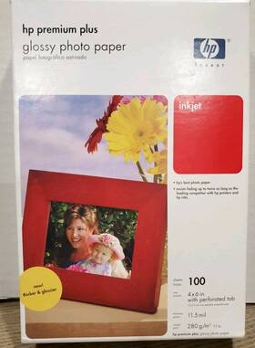 Q5431a Hp Premium Plus Photo Paper 4 Inch X 6 Glossy 100 Sheets Inkjet New Sealed
