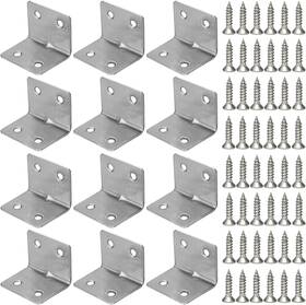 2207021637 Hulless Silver 12 Pcs 1.5 X 1.1 Inch Corner Braces L Brackets