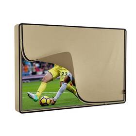 Ibirdie-tv-zipper-beige-70-75 Ibirdie Outdoor Waterproof And Weatherproof Tv Cover With Zipper Flap For 70 To 75 Inch