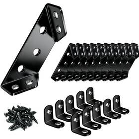 Ik-ste20bk Ikerall 20 Pack Universal Stainless Steel Furniture Corner Connector Black