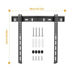 Imountek 617201854273 Tv Wall Mount Holder Bracket Support 32-65 Inch Flat Max Hole Distance Hold Up