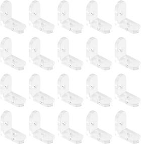 Inc-yf40-482-eu8 Increway L Brackets Transparent 20pcs 20mm With Screws And Adhesive