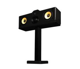 St1-bg Induction Dynamics Black Gloss Stand For Bookshelf And Center Speakers