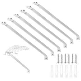 Doy-innconee-0568 Innconee 6 Pcs Support Brackets For 16in Wide Shelving Wire 16 Inch White