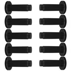 Inox 313030997951 Dsix 3-3/16 Inch L 7/8 Dia Graphite Black Stainless Steel Round Wall Mount D