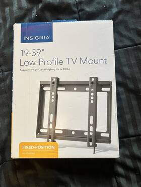 20d06h Insignia Low Profile Fixed Tv Mount 19-39 Inch Vesa Up To 35 Lbs Ns-htvmfab Black