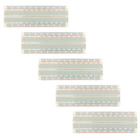 Jessinie 56672 5 Pcs Mb102 Solderless Breadboard 830 Tie Points Experimental Universal Board