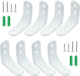 241119011 Jiozermi 8 Pcs Heavy Duty White L Brackets 2 X Inch Wall Shelf 2x2inch-white