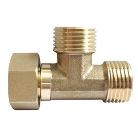 Joywayus 6cy-fer-42230 Brass G1/2 Inch 3 Way Diverter Tee Shape Hose Pipr Fitting