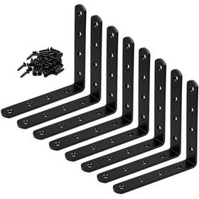 Ykypjm125-blk Jubeiju 8 Pcs Black Stainless Steel L Bracket 5 X Inch 0.78
