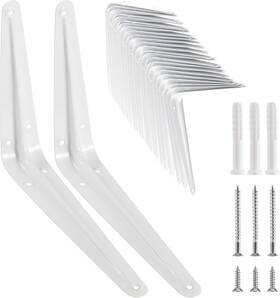 Keileoho 785912325402 24 Pack 6 X 8 Inches Shelf Brackets Heavy Duty White