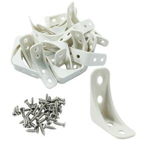 Ty20240902912 Kemcatui 20 Pcs Plastic Corner Bracket White Brace 4 Hole