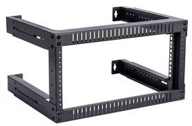 Kenuco 600192480897 4u Adjustable Depth Wall Mount Open Frame Steel Network Equipment Rack 17.75