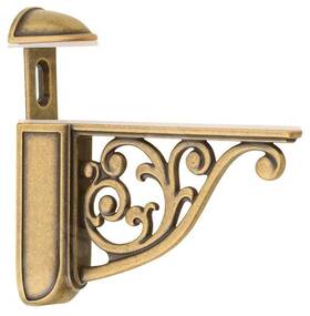 122872 Khtumeware Glass Shelf Brackets 5 Inch Bracket 5inch-2pcs Antique Brass