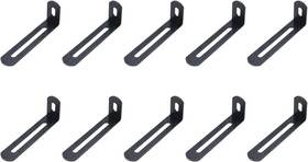 Ku0898 Kumgrot 10pcs L Shape Corner Brace 2.87 Inch 0.98 Black
