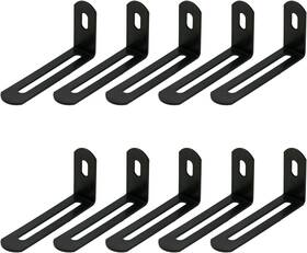 Ku1503 Kumgrot 10pcs Stainless Steel Shelf Bracket 2.48 Inch X 1.28 Black