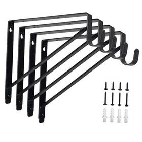 Kunzye 791809840255 4 Pack Heavy Duty Closet Shelf And Rod Brackets Bracket