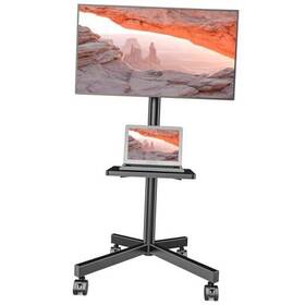 Ax1005tbm Kuochi Mobile Tv Stand For 23-60 Inch Lcd Led Flat/curved 2 Shelves