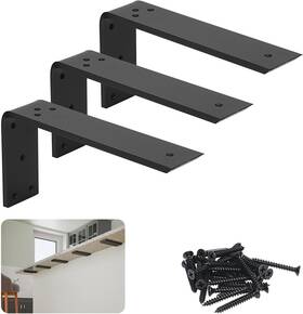 L-chb7-12 Lcgp Countertop Support Brackets 3-pack 12 Inch Solid Heavy Duty Black