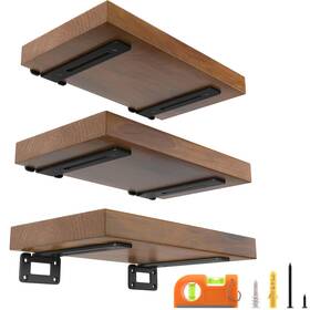T106 Leopo 10 Inch 6 Pack Openwork T Shelf Brackets For Diy Black