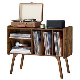 Lerliuo 743636619177 Record Player Stand With 4 Cabinet Holds Up To 220 Albums Large