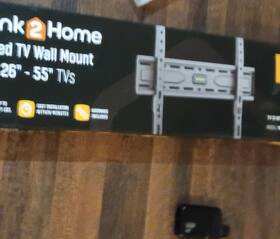 Link 2 Home Mb-51500 Fixed Tv Wall Mount 26-55 In Low Profile Black 121 Lb