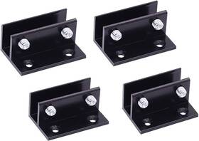 Linshi 751823883676 Glass Clamp Holder Aluminum Alloy Bracket Black