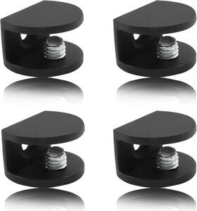 Gaoc-0720 Litoexpe 8pcs Adjustable Frameless Glass For 5-8mm Wood/glass Matte Black