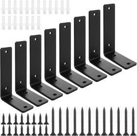 240928 Loyorty 8pcs 6x4 Inch Shelf Brackets Black L Bracket For Shelves 5.9x3.9inch