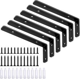 Pl-a29-sb-6b Lsk 6pcs L Bracket Heavy Duty Metal Corner 5 Inch Black