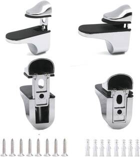 Luant 714035459596 Adjustable Wood/glass Shelf Bracket 4pcs Polished Chrome 4 Picese