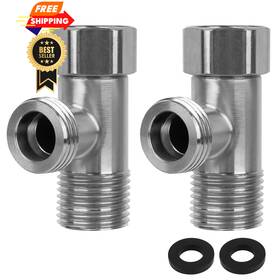 Shyphwl80 Luexbox 2pack Solid Brass G1/2 Inch 3 Way Diverter Valve - Hose Fitting 1.13 Cubic Inches