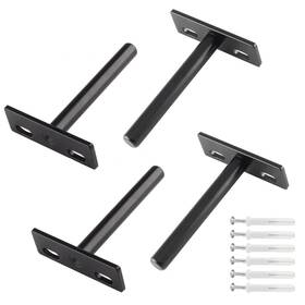 Hao01898 Luomorgo 4 Pcs Floating Shelf Bracket 3 Inch Inch-black Black