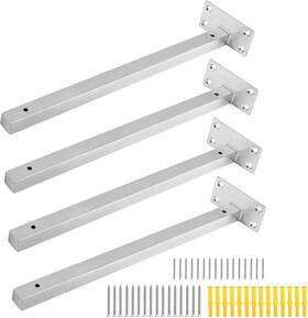 Hao20220115-001 Luomorgo 4 Pcs 14 Inch Floating Shelf Bracket Stainless Steel Silver