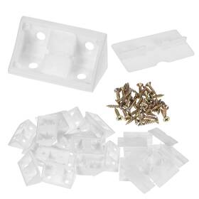Mma250321ty002306jp M Meterxity 20-pack L-shape Corner Brace 0.78 X 1.65 In Nylon Plastic White