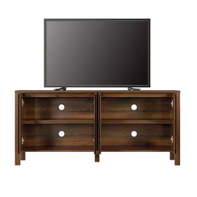 Ms64025004001 Mainstays 4-door Tv Console For Tvs Up To 65 Inch Canyon Walnut