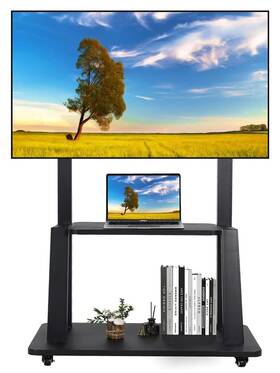 Ma1700 Maiproo Rolling Tv Stand With Wheels For 32-75 Inch Heavy-duty Mobile Cart Lcd Led