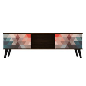 175amc213 Manhattan Comfort Doyers 62.20 Tv Stand Multi Color Red And Blue